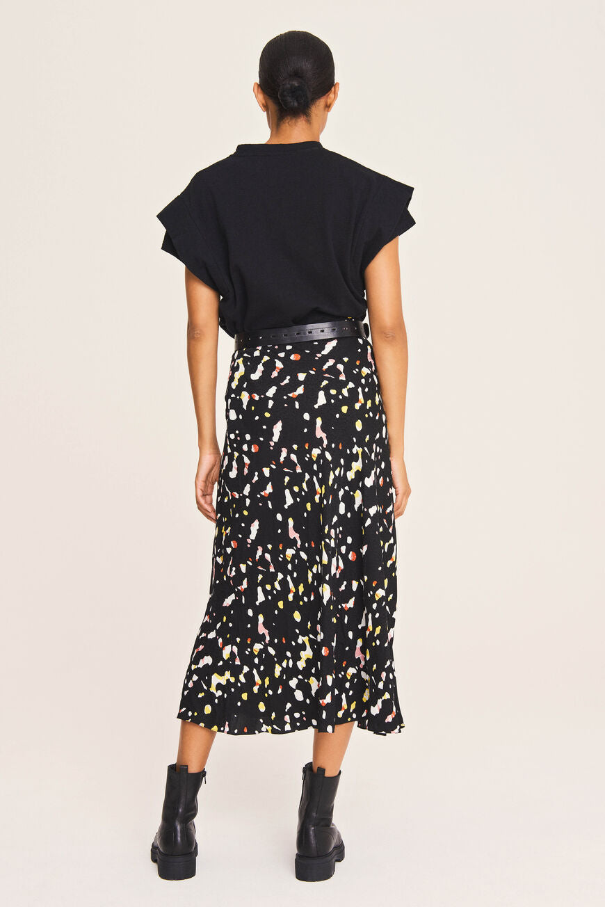Multi Print Flare Skirt